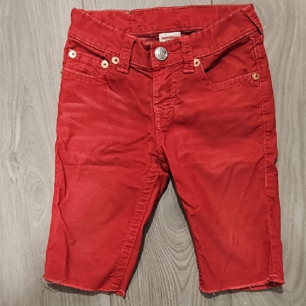 True Religion Big Kids Red Shorts Used 1x